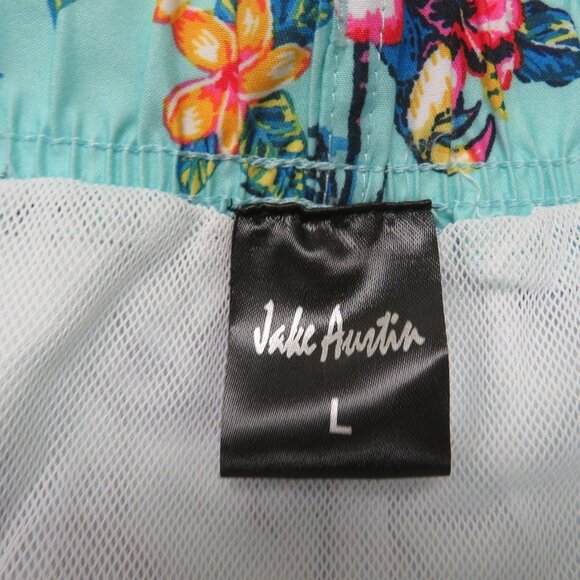 Jake Austin Shorts Swim Trunks Lined‎ Hawaiian Lg - Picture 3 of 5